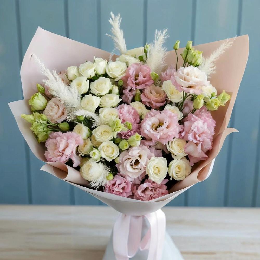 Букет цветов из: Альстромерии и Розы в Пущино