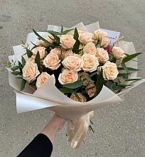Букет Кремовые розы Латте в Пущино