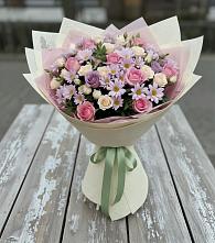 Букет цветов из:  Розы и Хризантемы в Пущино