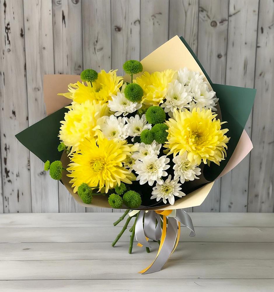 Букет цветов из: Хризантемы в Пущино