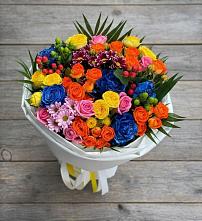 Букет цветов из:  Розы и Хризантемы #REPLACE_PRED# Пущино