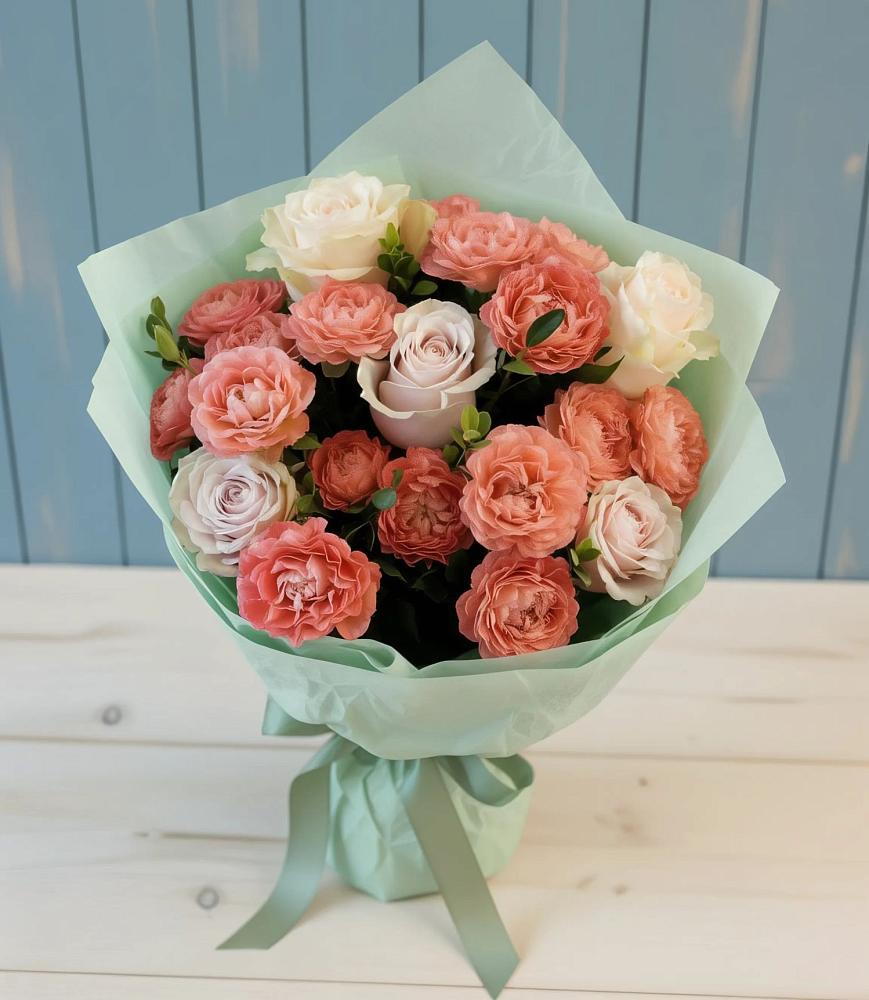 Букет цветов из: Розы в Пущино