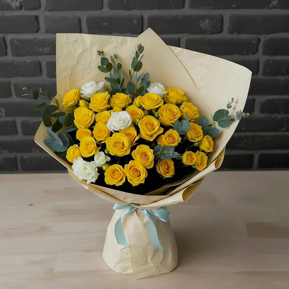 Букет цветов из: Розы в Пущино