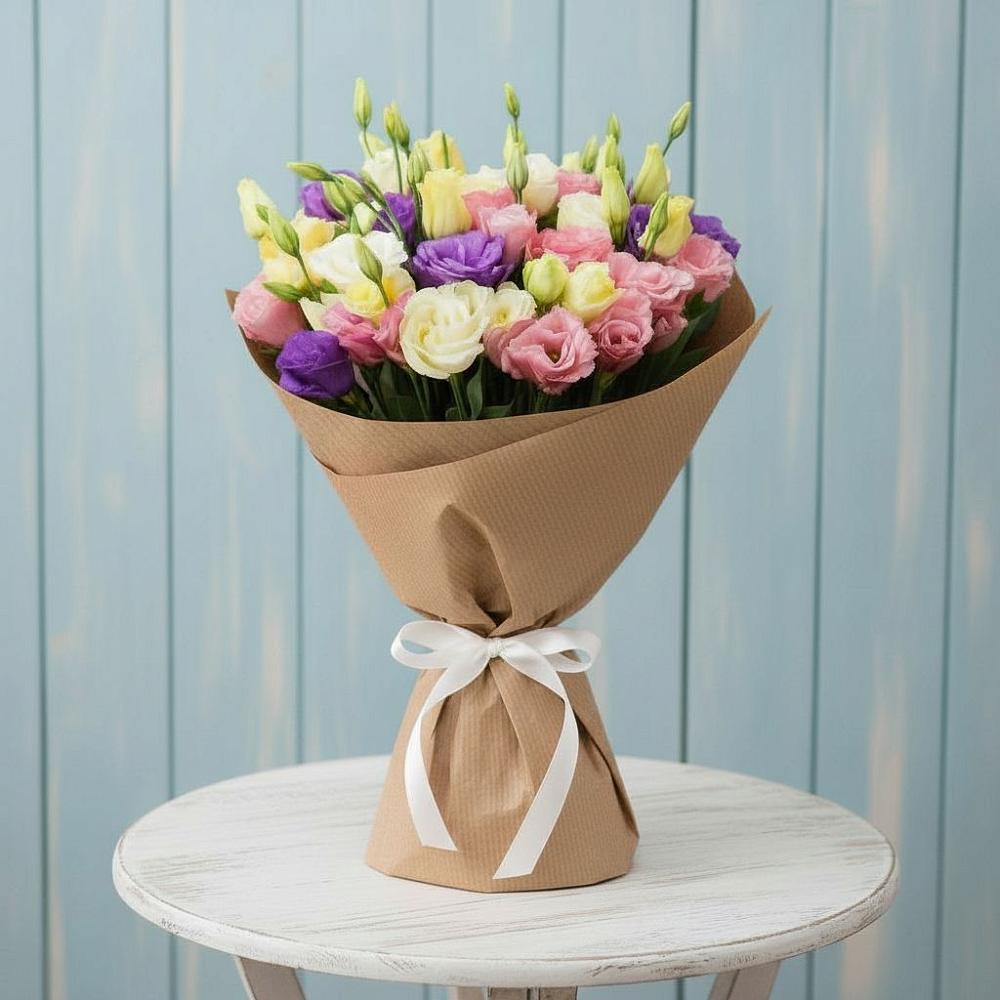 Букет цветов из: Лизиантусы в Пущино