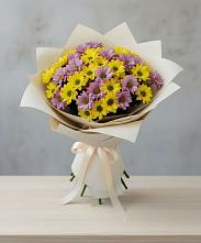 Букет цветов из:  Хризантемы в Пущино