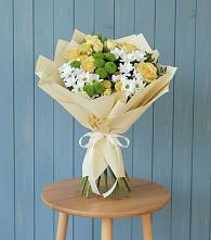 Букет цветов из:  Хризантемы и Розы #REPLACE_PRED# Пущино