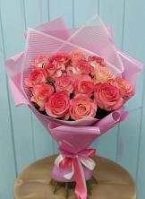 Букет 15 Розовых роз Равель в Пущино