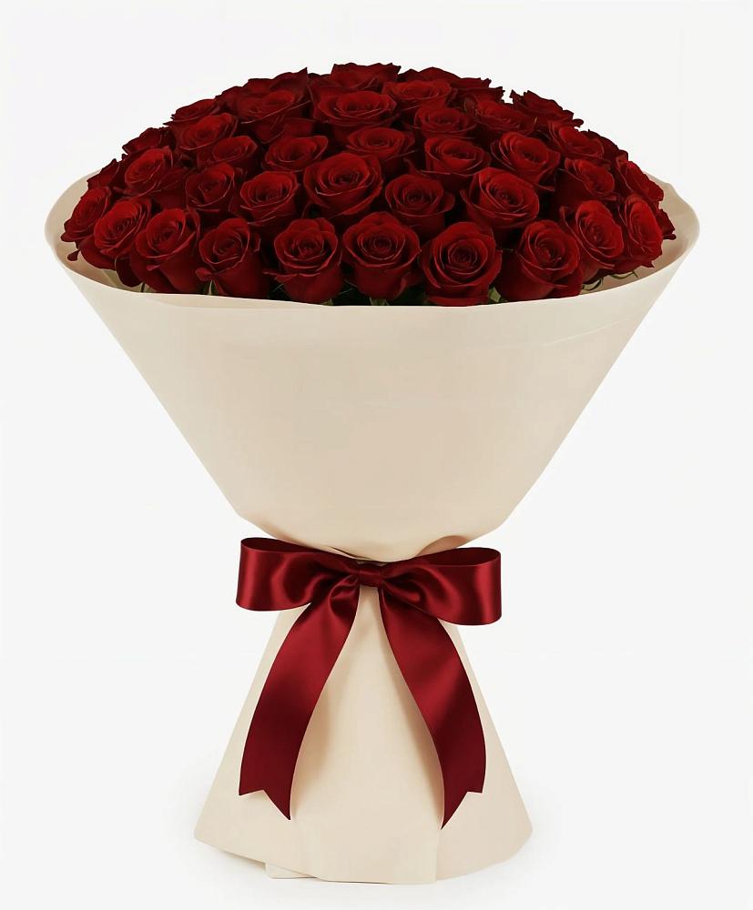 Букет 101 Бордовая роза Блэк Бакарра в Пущино