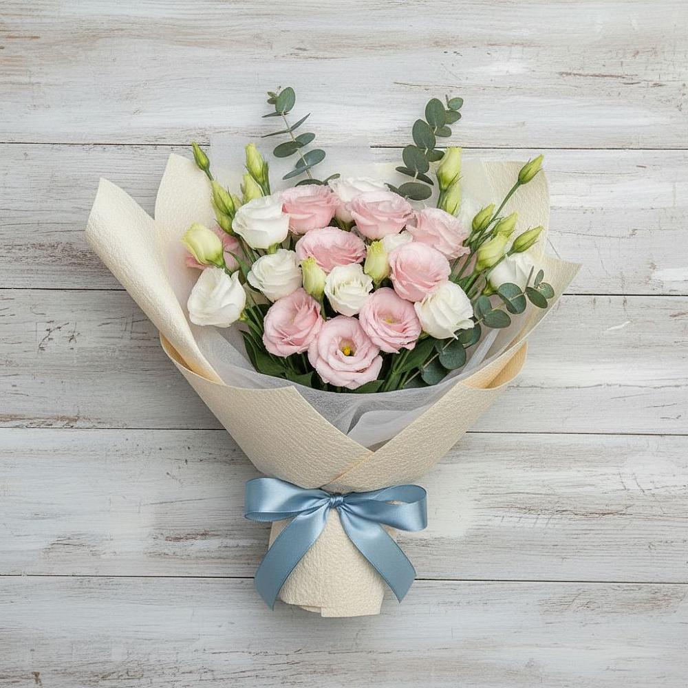 Букет цветов из: Лизиантусы в Пущино