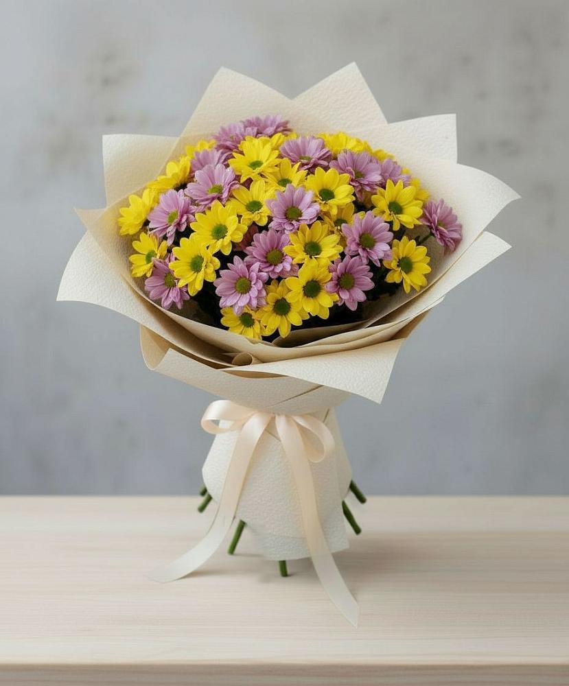 Букет цветов из: Хризантемы в Пущино